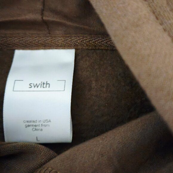 Brown Embroidered Mountain Peak Ski Club Hoodie Size Large NEW - Picture 5 of 5